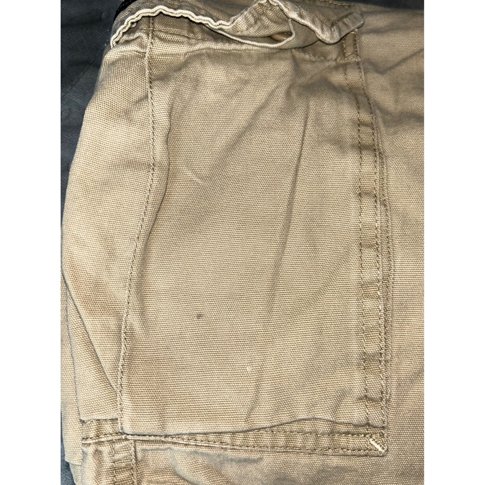 Express Mens Tan Khaki Cargo Shorts Size 33W Cotton Canvas Utility 7951003 - Picture 7 of 7